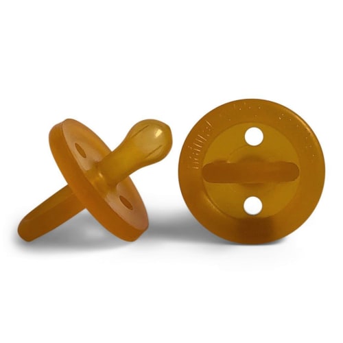 Natural Rubber Soother - ROUND Twin Pack (Small, Medium or Large) - Go For Zero