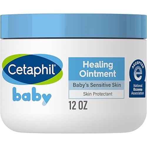 Cetaphil Baby Healing Ointment, Diaper Rash Ointment Soothes and Protects Baby's Irritated Skin, Skin Protectant For Dry Skin, 12oz
