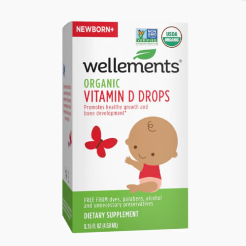 Organic Vitamin D Drops For Infants & Babies - Vitamin D Drops | Wellements