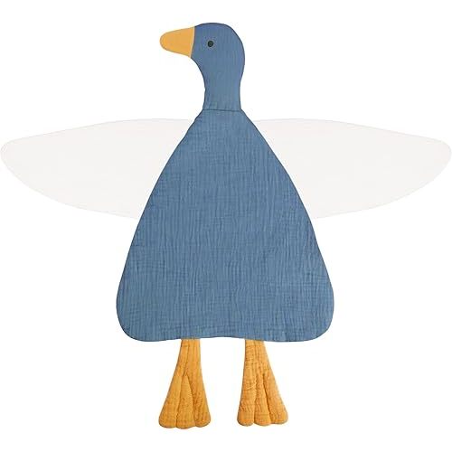 Baby Toys Lovey Blanket Soft Duck Toys for Newborn Essentials 0-6 Months, Sensory Stuffed Animal Security Blanket for Boys and Girls (Duck-Blue)