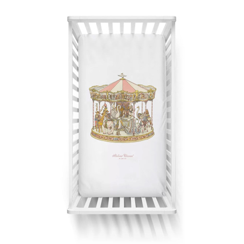 Fitted Sheet Satin – Carousel Pink - Atelier Choux