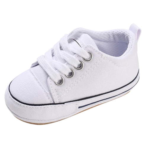 Povozer Baby Girls Boys Shoes Infant Canvas Shoes Casual Sneakers for First Walkers(White,5 Baby)