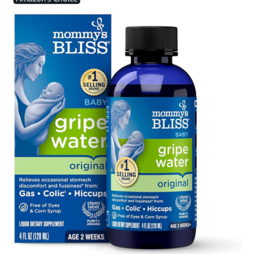 Mommy's Bliss Gripe Water Original, Infant Gas & Colic Relief, Gentle & Safe, 2 Weeks+, 4 Fl Oz (Pack of 1)