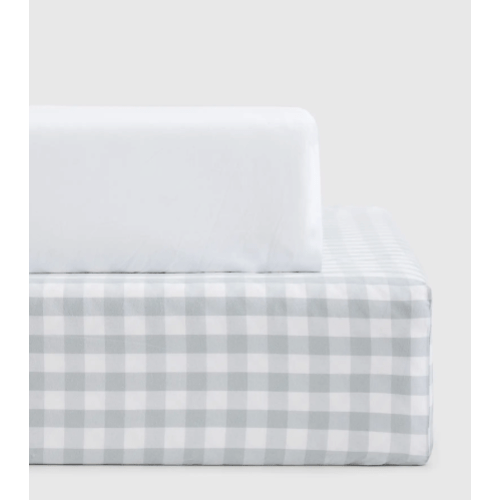 Organic Percale Gingham Crib Sheet 2-Pack