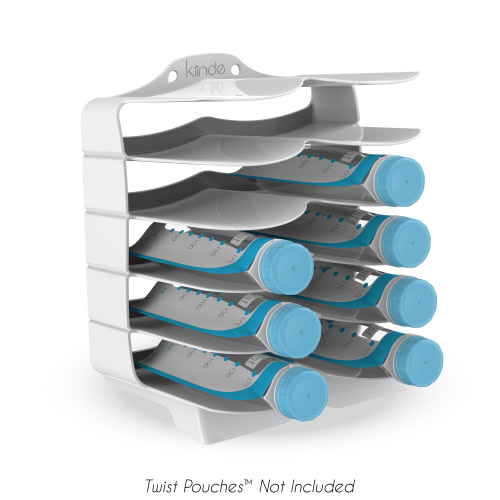 Kiinde Keeper Twist Pouch and Foodii System Breast Milk Bag and Baby Food Pouch Organizer, Refrigerator and Freezer Storage