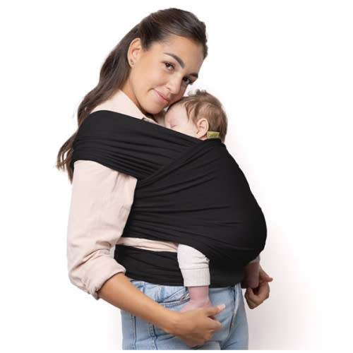 Boba Baby Wrap Carrier – Original Baby Sling Carrier for Newborns (7–35 lbs), Soft, Secure, Hands-Free & Ergonomic, Ideal for Comfortable Bonding, New Parents (Black)