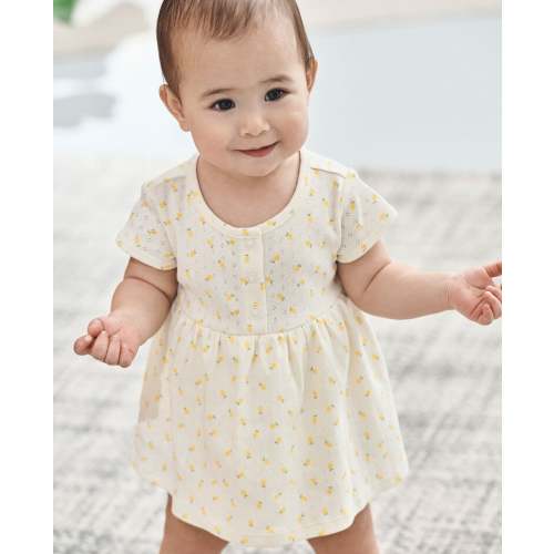 Baby Pointelle Skirted Bodysuit | Hanna Andersson