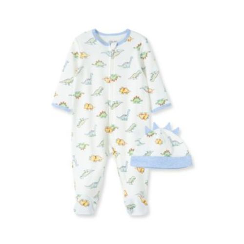 Baby Boys Dinomite Footed Coverall and Cap Set, 2 Piece