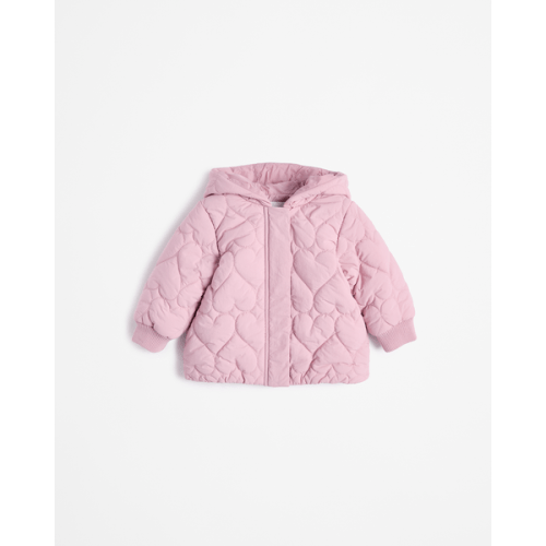 Baby Girls Heart Quilted Jacket