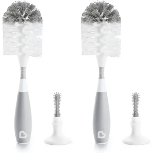 Munchkin® Bristle™ Bottle Brush, Grey, 2 Pack