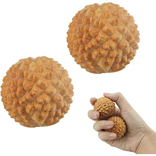 Labor Pain Management - 2Pcs Baoding Balls, Wooden Chinese Hand Exercise Balls for Finger Strength, Cypress Wood Massage Balls for Hand Relaxation, Labor Pain Management
