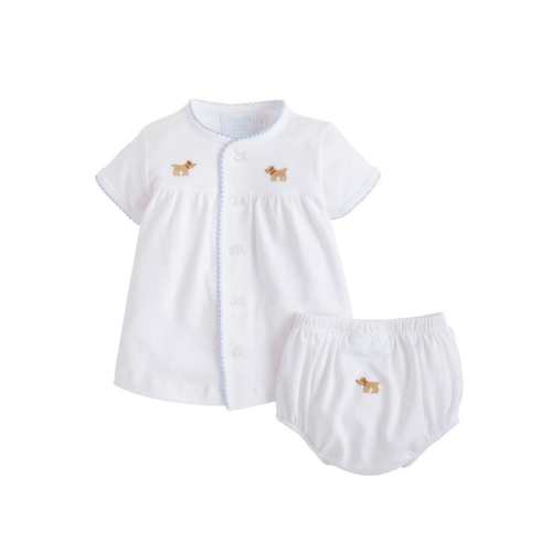 Pinpoint Layette Knit Set - Boy Lab