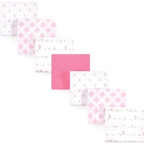 Luvable Friends Unisex Baby Cotton Flannel Receiving Blankets, Bird 7-Pack, One Size