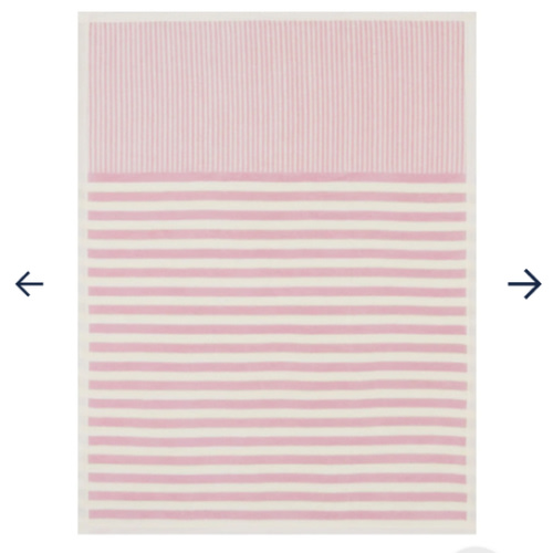 Sweet Pea Stripe Blush Mini Blanket