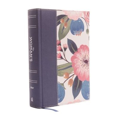 NIV, the Woman's Study Bible, Cloth Over Board, Blue Floral, Full-Color - by Thomas Nelson (Hardcover)