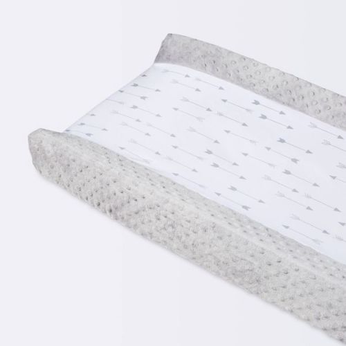 Wipeable Changing Pad Cover with Plush Sides Arrows - Cloud Island™ Gray