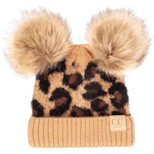 Funky Junque Baby Beanie Hat - Soft Knit Winter Cap with Double Pom Pom - Easter Pastels, Classic Solids, Value Packs