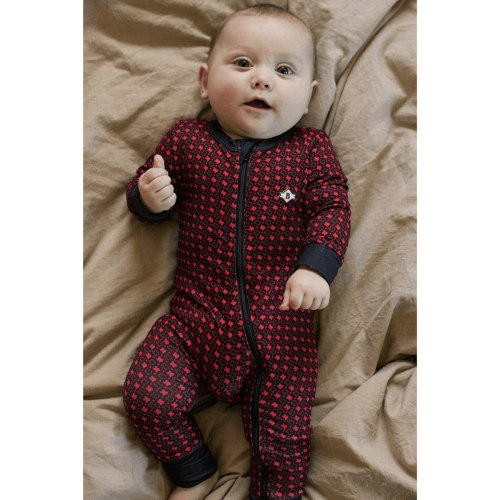 Baby Zip Up - Texas - Black & Red – BURLEBO