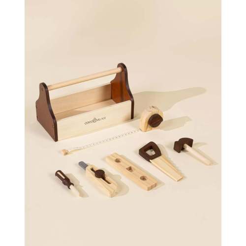 wooden tool playset