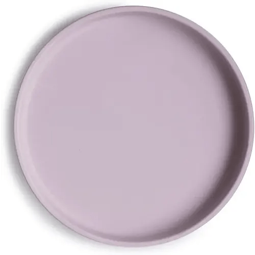 mushie Classic Silicone Suction Plate | BPA-Free Non-Slip Design (Soft Lilac)