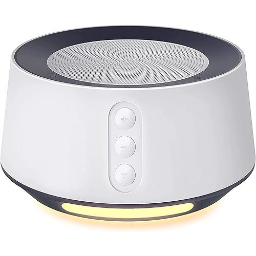 White Noise Machine with Adjustable Baby Night Light for Sleeping, 14 High Fidelity Sleep Machine Soundtracks, Timer and Memory Feature, Plug in, Sound Machine for Baby, Adults