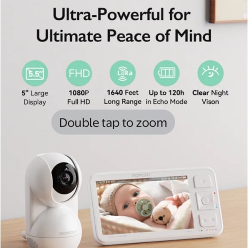 Momcozy 5.5'' Full HD Video Baby Monitor 1080P No WiFi-BM03