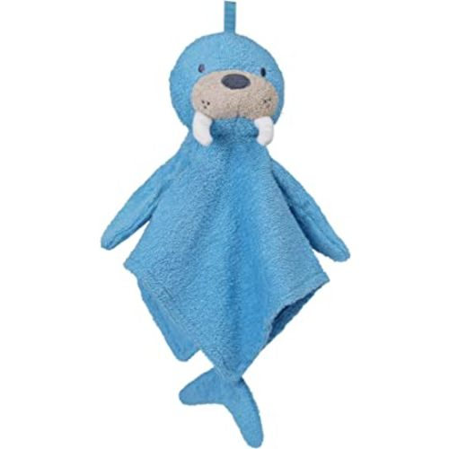 Manhattan Toy Walter Walrus Scrub-a-Dubbie Bathtime Puppet Washcloth for Infants, Toddlers and Kids