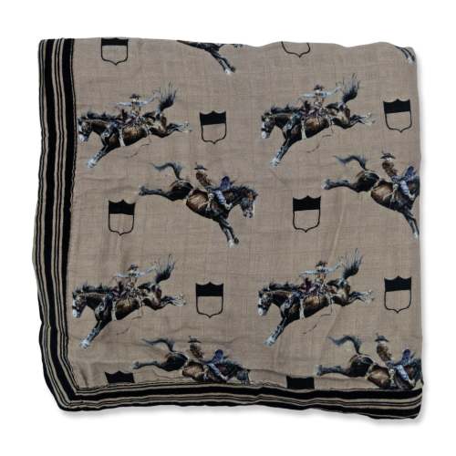 Rodeo Broncs Bamboo Muslin Blanket – Cowkid Clothing Company
