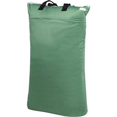 wegreeco Reusable Hanging Wet Dry Cloth Diaper Bag (Pea green)