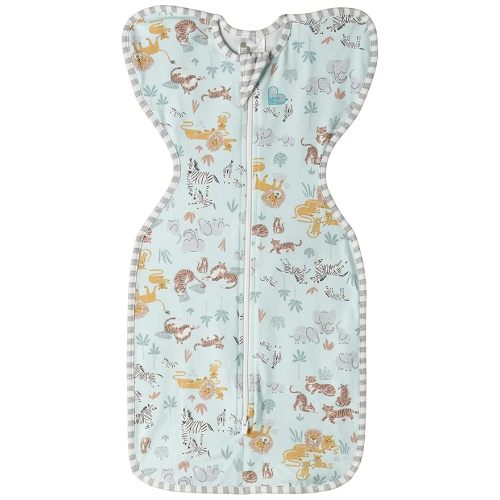 Love to Dream Swaddle UP, Baby Sleep Sack, Self-Soothing Swaddles for Newborns, Get Longer Sleep, Snug Fit Helps Calm Startle Reflex, New Born Essentials for Baby, 1.0 TOG, 5-8.5 lbs, Safari Olive