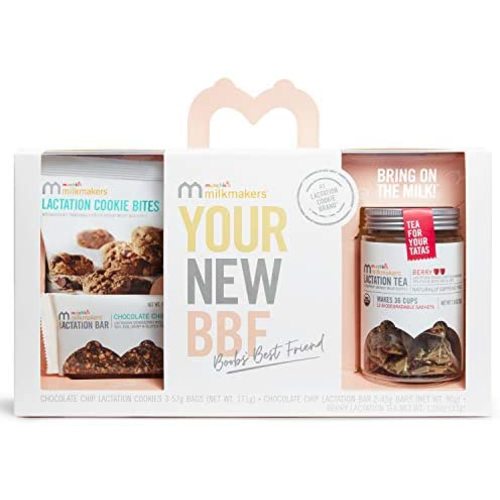 Munchkin Milkmakers Lactation Sampler Gift Set, Includes Tea, Cookie Bites and Bars
