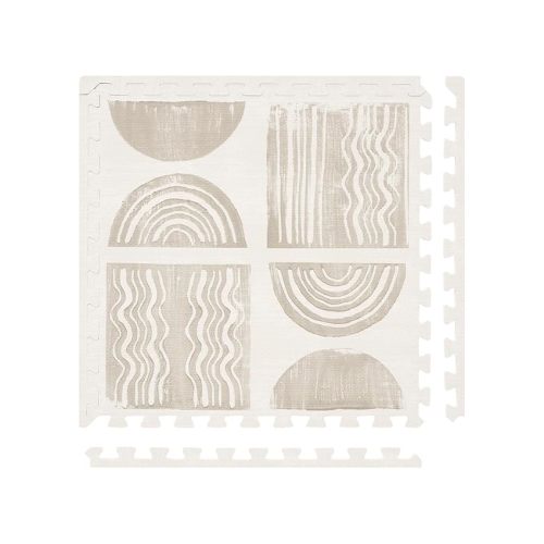 Baby Play Mat – 4x6 Pebble Ada – Set of 6 Tiles – Cushioned EVA Foam Play Mat for Floor, Soft Interlocking Baby Crawling Mats for Hard Floors