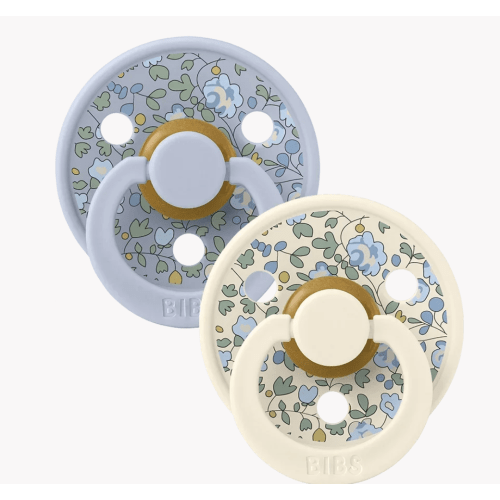 BIBS x LIBERTY Colour Pacifiers 2 Pack Eloise - Dusty Blue Mix
