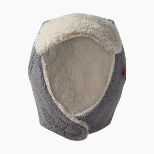Zutano Furry Fleece Trapper Hat - Gray, 0-6 Months