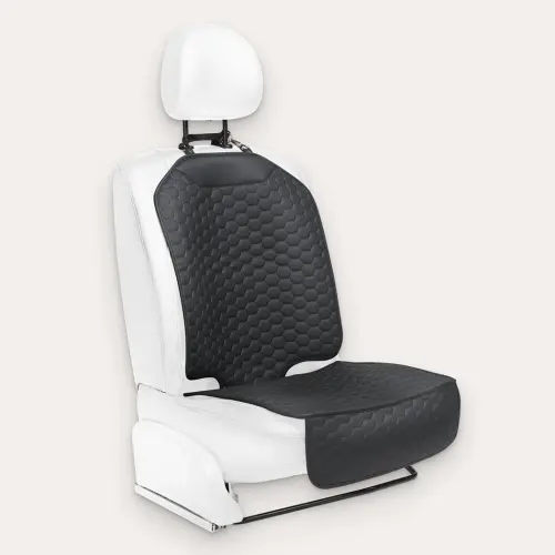 Car Seat Protector Mat | Black “Hexy” by Owleys