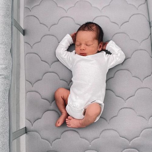 Newton Baby Bassinet Insert for Travel Crib & Playard | Includes Mattress & Sheet, Ultra-Breathable & Washable, Dual-Layer Cover | Does NOT Include Play Yard