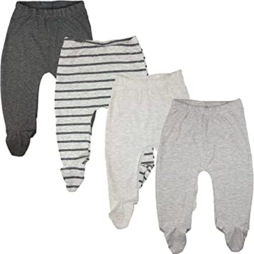 123 Bear Baby Soft Cotton Spandex Pants with Feet