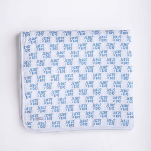 Jesus Is King Blue Blanket Bamboo – Holy Pals
