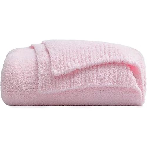 bearberry Super Soft Fluffy Throw Blanket Lightweight Cozy Warm Throw Blankets for Couch Bed Sofa All Season (Pink, 40”x50”)