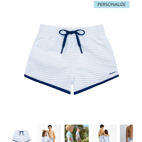 boys powder blue stripe boardie – minnow
