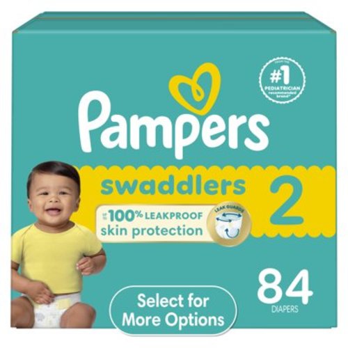 Pampers Swaddlers Diapers, Size 2, 84 Count (Select for More Options)