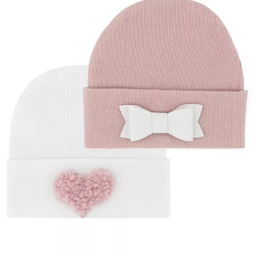 Unisex Newborn Hospital Hats, 2 Pack - Baby