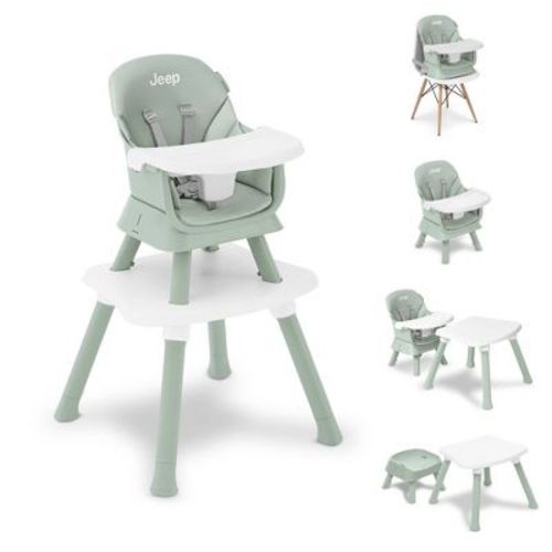 Jeep Milestone 6-in-1 High Chair By Delta Children - Sage Green