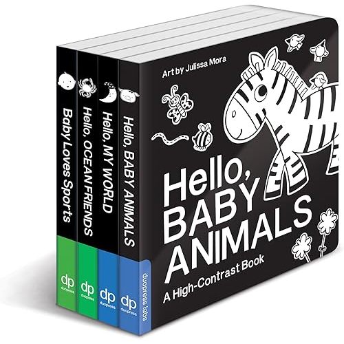 High Contrast Baby Book Set: 4 Board Books for Newborns Board book – April 9, 2024