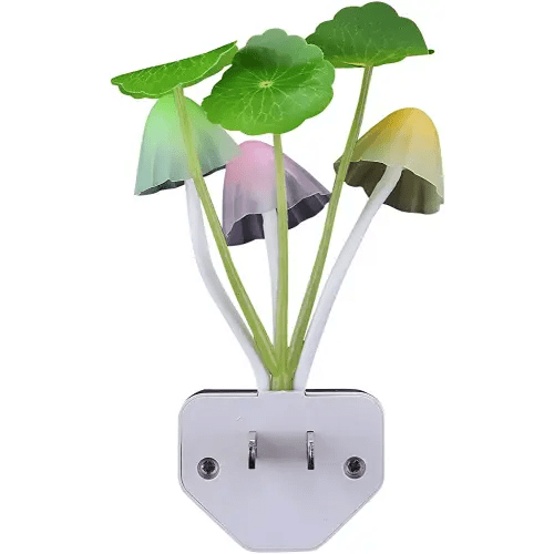Sensor Led Night Light, Color Changing Plug-in LED Mushroom Dream Bed Lamp