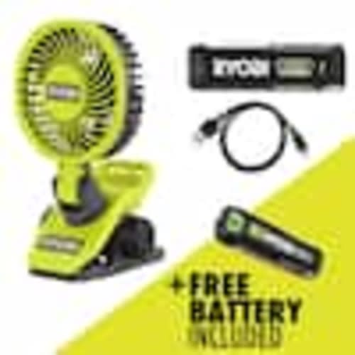 USB Lithium Clamp Fan Kit with USB Lithium 2.0 Ah Lithium Rechargeable Battery