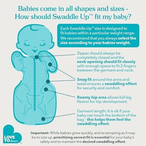 Love to Dream Swaddle UP, Baby Sleep Sack, Self-Soothing Swaddles for Newborns, Improves Sleep, Snug Fit Helps Calm Startle Reflex, New Born Essentials for Baby, 5-8.5 lbs, Denim