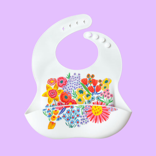 Louie Floral Silicone Bib (FINAL SALE)