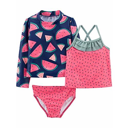 Simple Joys by Carter's Girls' 3-Piece Assorted Rashguard Sets