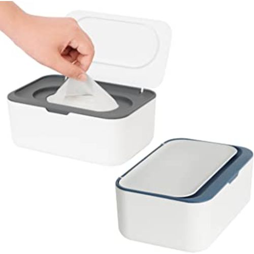 2 Pack Wipes Dispenser, Wipe Holder for Baby & Adult, Seposeve Refillable Wipe Container, Keeps Wipes Fresh, One-Handed Operation. Non-Slip, Easy Open/Close Wipes Pouch Case